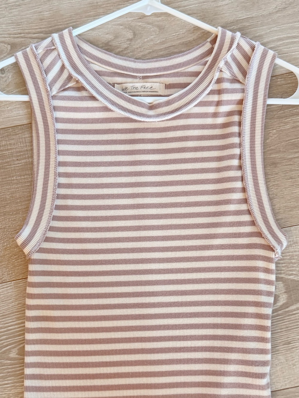 We The Free Kate Stripe Tee Etherea Medium LIKE NEW - Picture 12 of 12